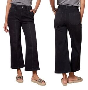 Paige Brooklyn Wide Leg Crop Jeans Dark Wash  Size 29